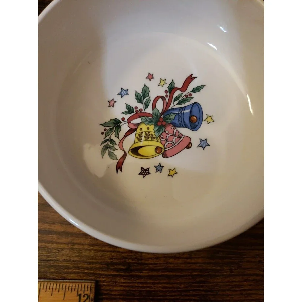 Vintage Nikko Christmastime Bon Bon Dish 5” Covered Candy Dish Christmas Tree